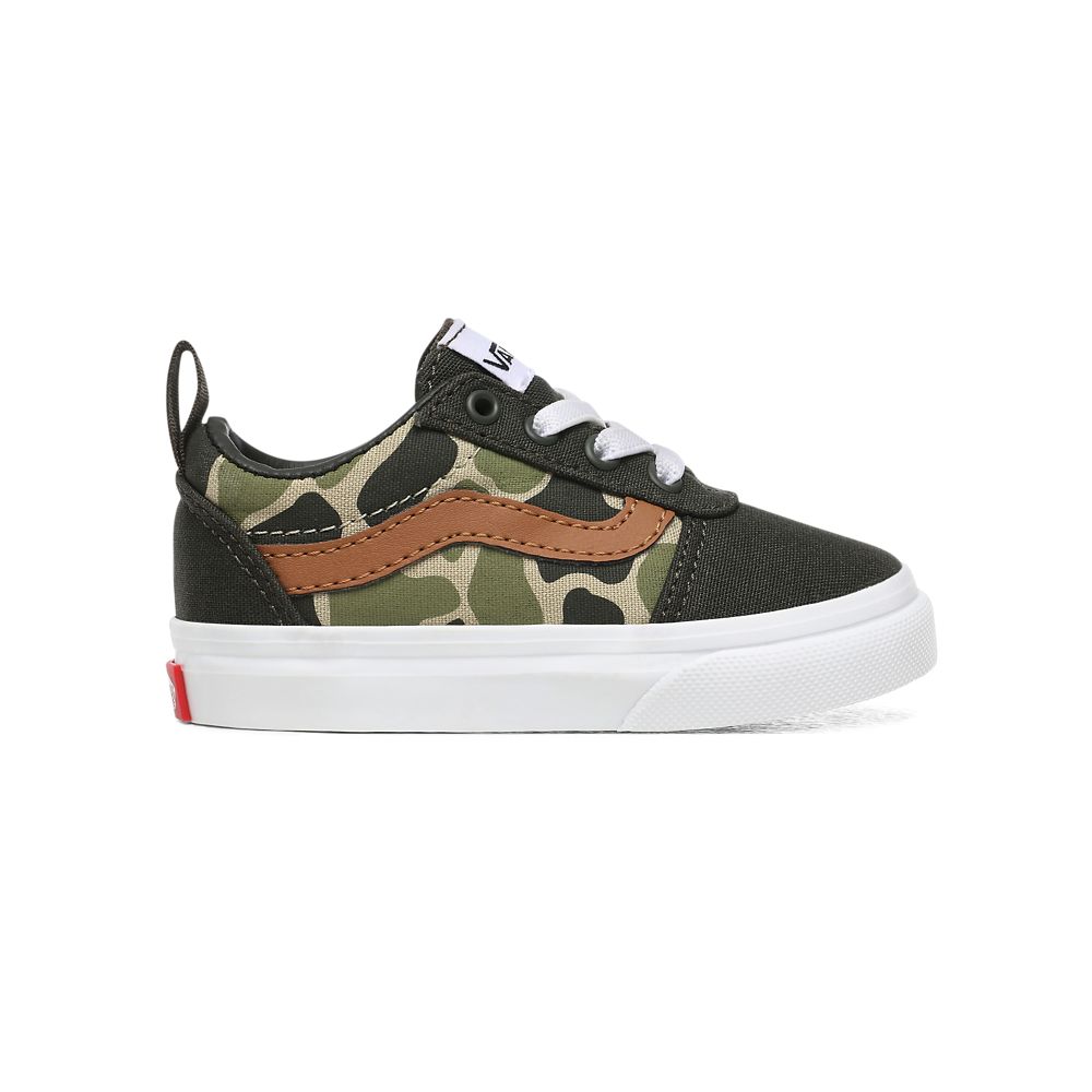 Vans Frog Camo Ward Slip-On - Çocuk Slip-On Ayakkabı (Beyaz)